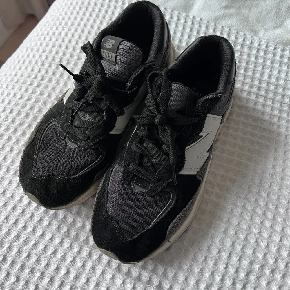 Mens New Balance 57/40 'Black Moonbeam' Sneaker - Picture 6 of 8